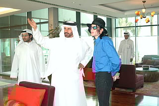 Accompanying Jackson on his first-ever visit to the UAE were Shaikh Abdullah bin Hamad Al Khalifa, son of His Majesty King Hamad bin Isa Al Khalifa of Bahrain, and UAE rally driving star Mohammad bin Sulayem.