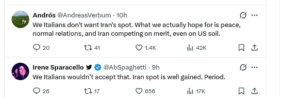 Italians react on X