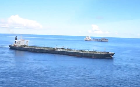 A view of the M/T Majestic X crude tanker that was boarded by US troops.
