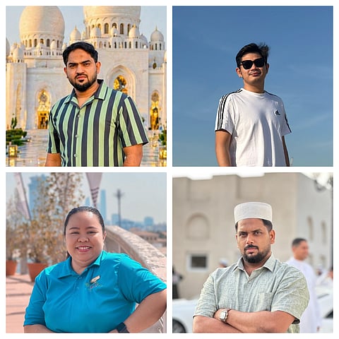 Clockwise from top left: Ramees Rahman, Mohammad Gamor, Mohammed Chittangadan, and La Solidaridad Bautista