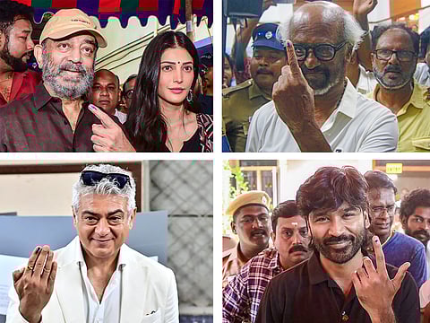 Polling for the crucial Tamil Nadu Assembly elections began across all 234 constituencies on April 23 (Thursday). Amid tight security measures, many A-list film stars, actors, directors, and other technicians cast their votes at polling booths across the state. 