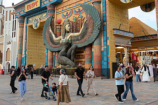 Visitors throng the Global Village on the first weekend of reopening after a pause. Photo: Virendra Saklani/Gulf News