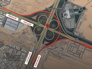 Key ramp linking Emirates and Maliha roads affected by ongoing construction.