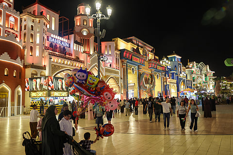 Visitors throng the Global Village on the first weekend of reopening after a pause. Photo: Virendra Saklani/Gulf News
