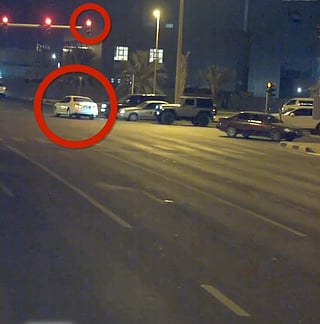 High-tech cameras capture dangerous red light violations on Sharjah roads.