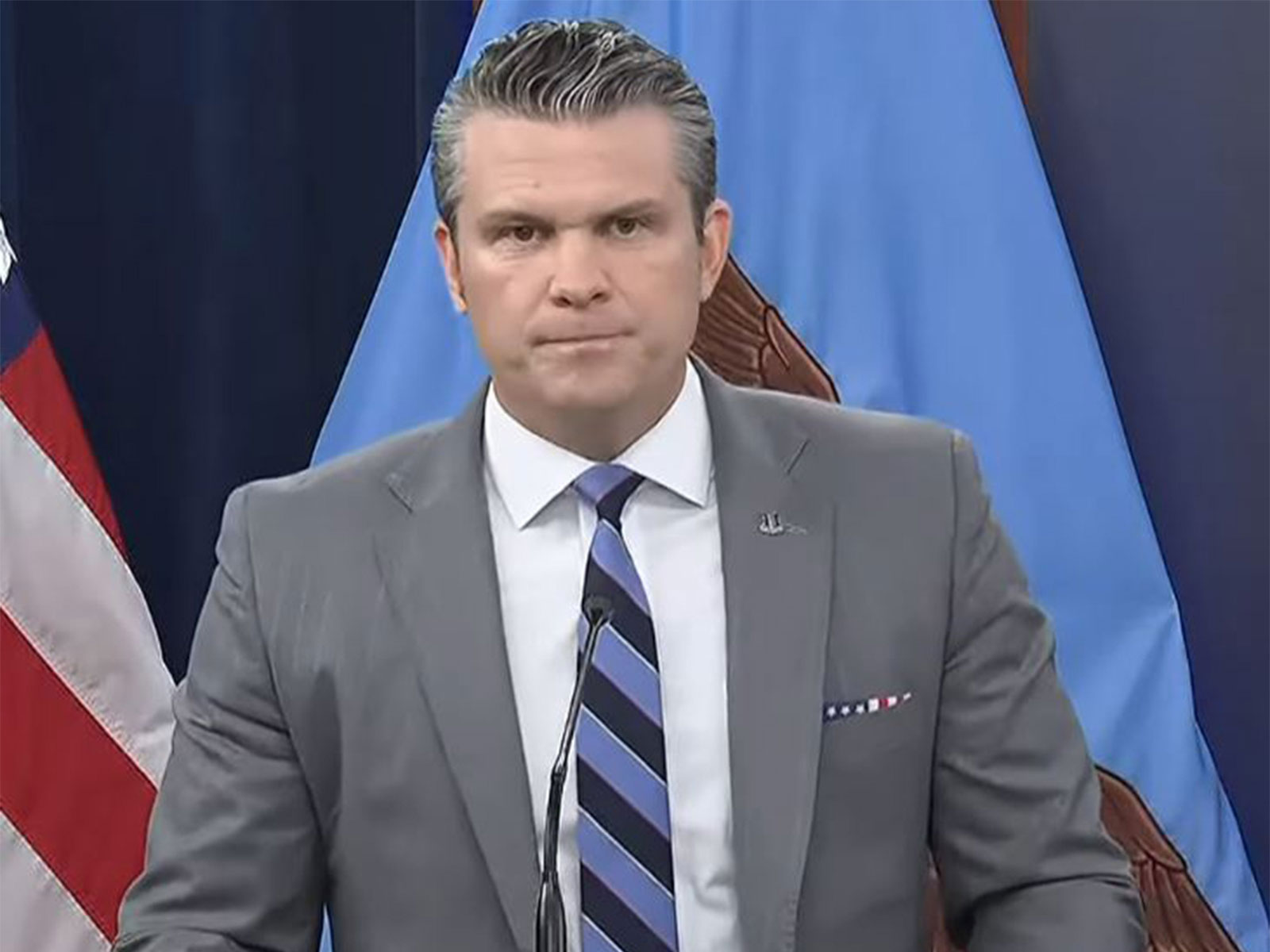 US Secy of War Pete Hegseth  