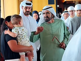 Video grab of His Highness Sheikh Mohammed bin Rashid Al Maktoum, Vice President, Prime Minister of the UAE and Ruler of Dubai, in Atlantis The Palm.