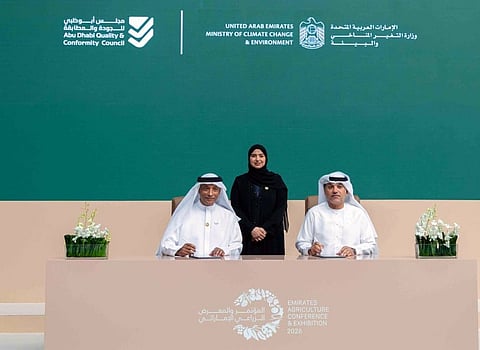 Deal signed between UAE Ministry of Climate Change and Environment, Abu Dhabi Quality and Conformity Council to enhance biosecurity cooperation