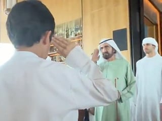 A short video, widely shared across social media, shows Sheikh Mohammed during a walk at Atlantis The Palm. 