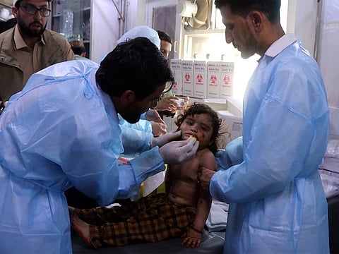 Injured being treat after Pakistani strike in Afghanistan (Photo/X/@FitratHamd)
