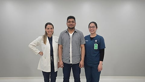 Dr Jessica Schwarts Pumar (left), Specialist ENT and Sleep Surgeon at American Hospital Dubai, with the patient and her team