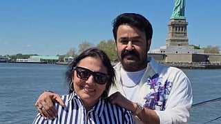 Mohanlal with wife Suchitra 