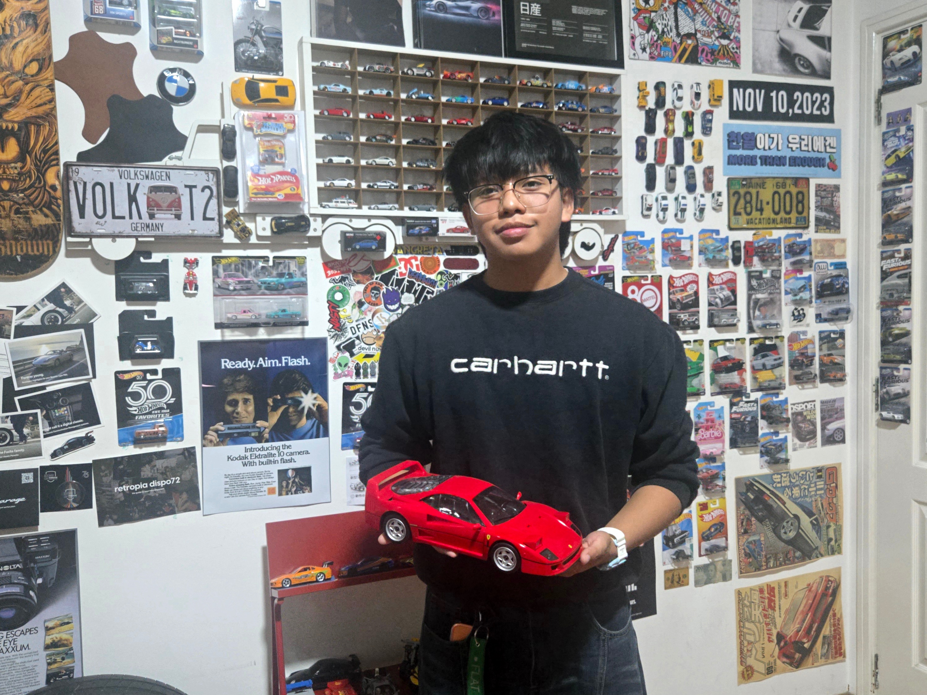 Chuck Soriano, 17, has over a thousand diecast cars in collection