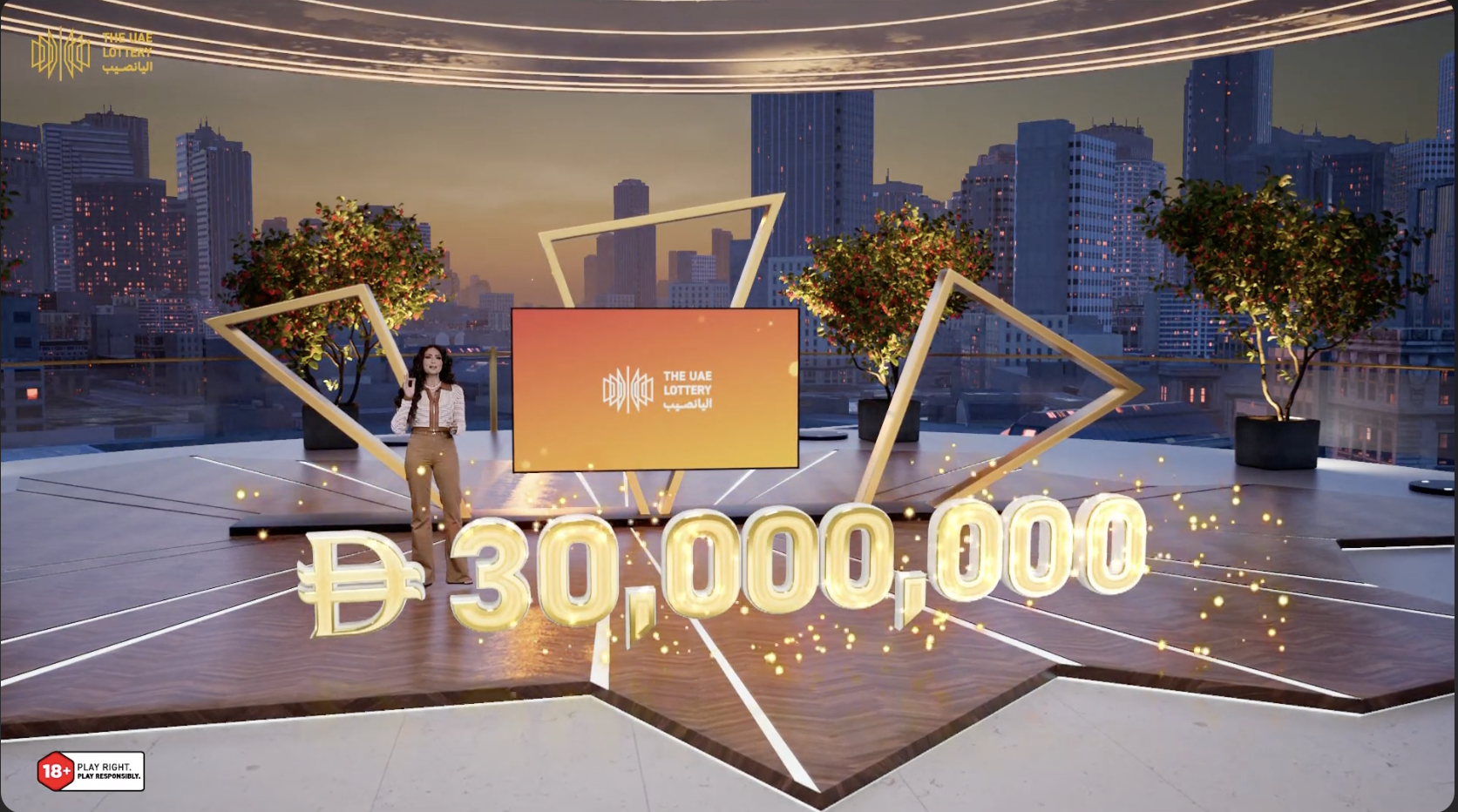 UAE Lottery show host Diala Makki during Lucky Day Draw No. 260429