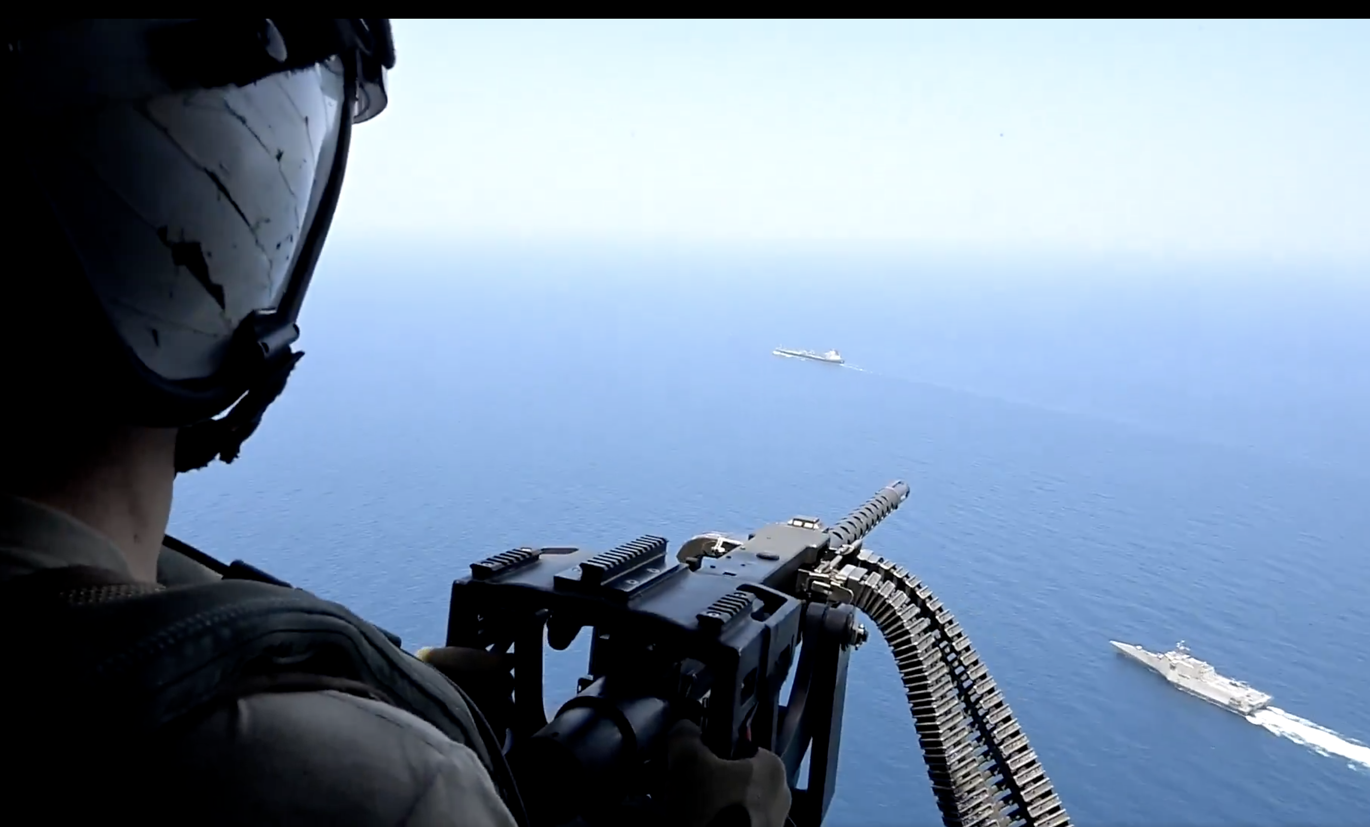 US troops enforcing a naval blockade on Iran, preventing maritime commerce from entering or exiting its ports. Trump officials have signaled that "leverage" — including the blockade and sustained military operations — will remain in place until a deal with Iran is arrived at, contingent on it acceding to Washington’s core demands, i.e. giving up its nuclear enrichment program.

