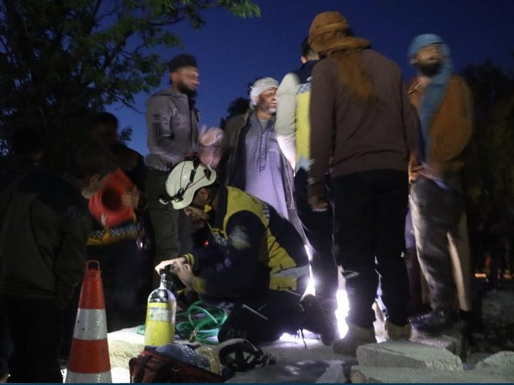 Three-year-old boy rescued after falling into water well in Northern Syria.