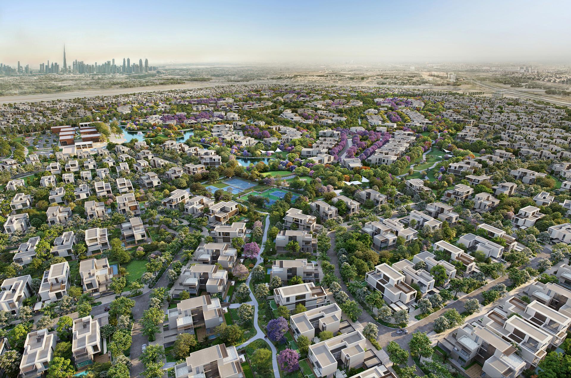 An artist’s impression of The Acres and The Acres Estates in Dubailand, where Meraas is developing a new community of villas.