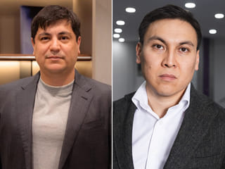 Kanat Amirkin, CEO of eResidency and  Askar Zhambakin, CEO, Kcell.