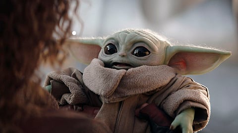 A still from the Mandalorian: Grogu, or Baby Yoda as he is known in the fandom. 