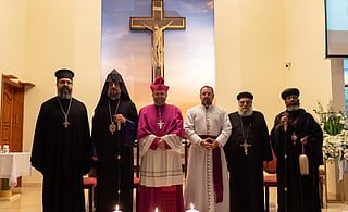 Leaders from six different Christian denominations came together “as one body in Christ” to pray for peace in the region