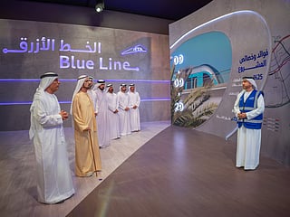 Mohammed bin Rashid inaugurates the tunnelling work for the Dubai Metro Blue Line project, which has a total cost of Dh20.5 billion and spans 30 kilometres