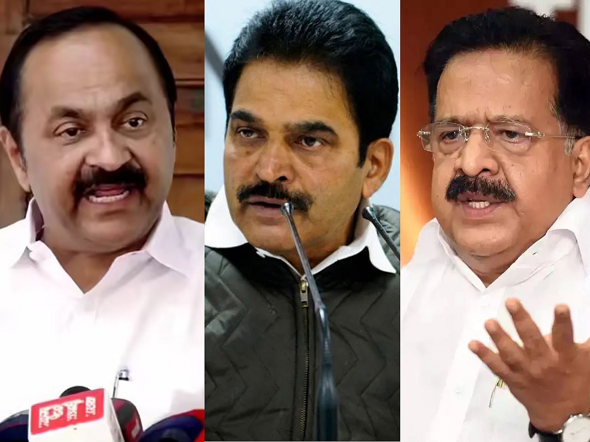 VD Satheesan, KC Venugopal and Ramesh Chennithala