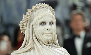 German model Heidi Klum arrives for the 2026 Met Gala celebrating "Costume Art" at the Metropolitan Museum of Art, in New York, on May 4, 2026.