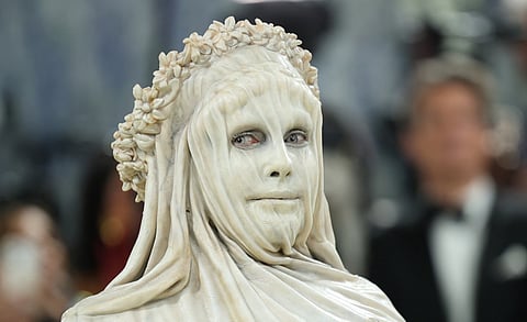German model Heidi Klum arrives for the 2026 Met Gala celebrating "Costume Art" at the Metropolitan Museum of Art, in New York, on May 4, 2026.