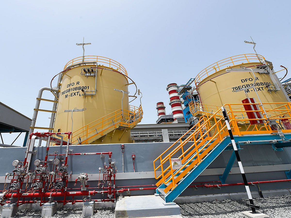 The Jebel Ali Power Plant and Desalination Complex in Dubai. The National Water Security Strategy 2036 sets specific targets for emergency storage, network interconnections between water and electricity entities, and distribution capacity designed to function under crisis conditions. 