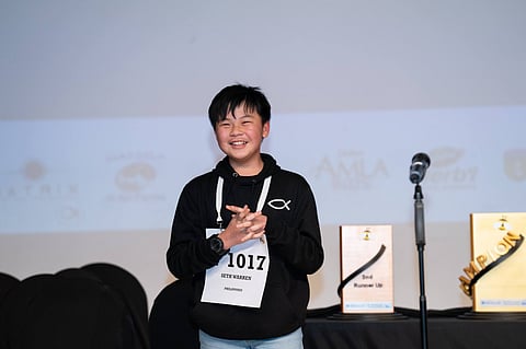 Seth Warren Bacongallo has been set to fly to the US on May 23 to represent the UAE at the Scripps National Spelling Bee 