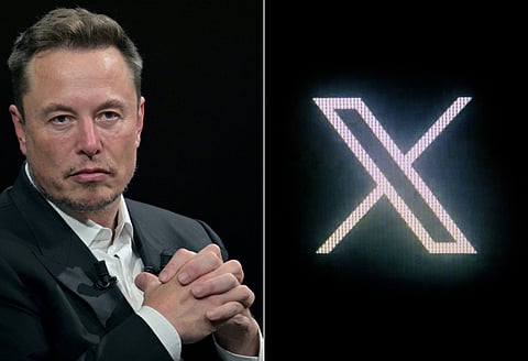 Billionaire Elon Musk and X, formerly known as Twitter, are challenging a €120-million ($136 million) penalty imposed by Brussels under its landmark digital rules. This combination of images created on October 10, 2023.