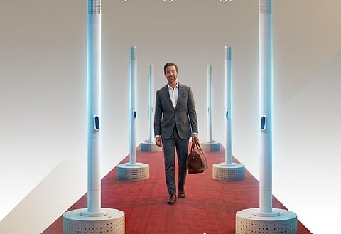 Passengers using 'Red Carpet' smart corridor at the Dubai International Airport Terminal-3.