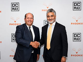 From left: Matthias Luecker, Chairman of DC Max, and Munaf Ali, Co-Founder and Group CEO of Phoenix Group, during the signing ceremony for the strategic partnership between Phoenix Group and DC Max to launch a European AI infrastructure platform anchored by the company’s first deployment in Lyon, France