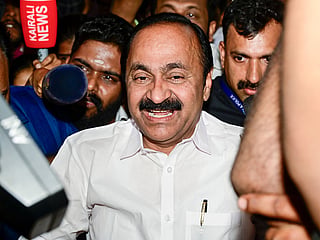 Congress leader V.D. Satheesan arrives at his official residence after being named the new Chief Minister of Kerala in Thiruvananthapuram on Thursday, May 14, 2026. 