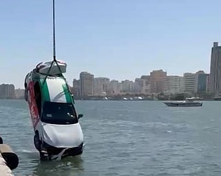 Car falls into Sharjah creek, driver rescued in 8 mins