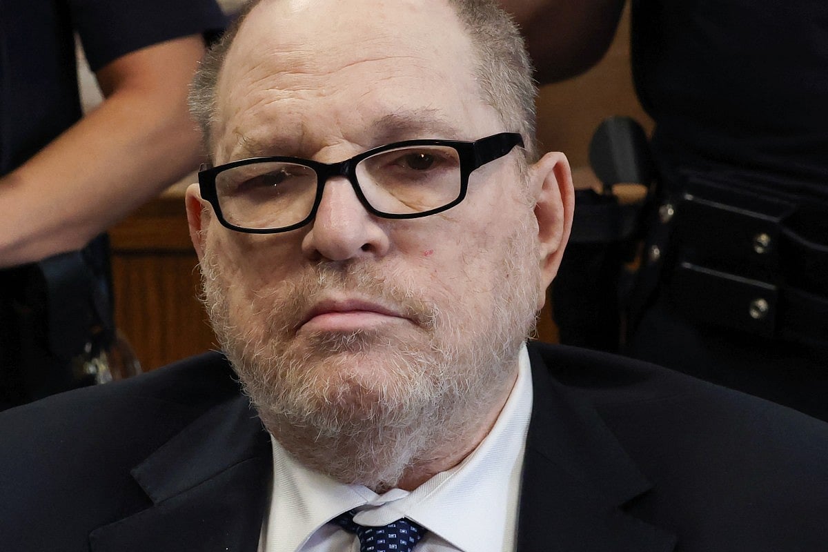 Former Hollywood film producer Harvey Weinstein appears in Manhattan criminal court for the retrial of his rape case on May 15, 2026, in New York City.