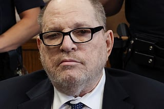 Former Hollywood film producer Harvey Weinstein appears in Manhattan criminal court for the retrial of his rape case on May 15, 2026, in New York City.