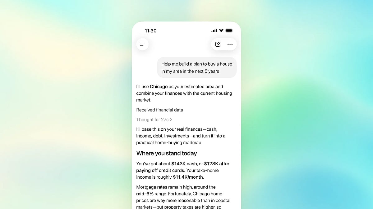 New feature lets users connect accounts and ask AI about their money habits.