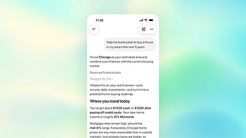 New feature lets users connect accounts and ask AI about their money habits.