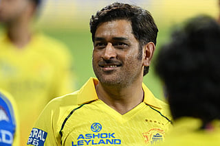 Chennai Super Kings' Indian cricket player MS Dhoni 