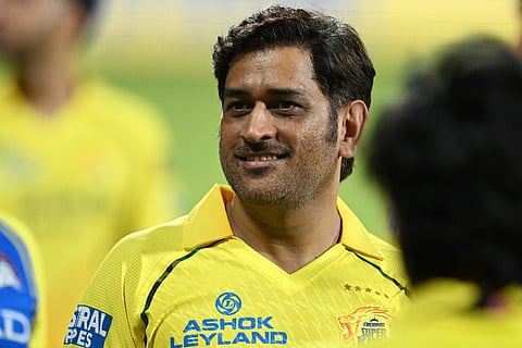 Chennai Super Kings' Indian cricket player MS Dhoni 