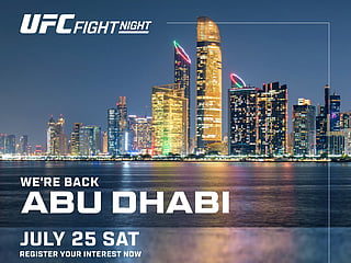 The UFC returns to Abu Dhabi this July 
