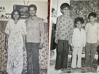 Left: Badrun Nisa and Mohammad Umer Khan. Right: Mohammad Sadiq, Mohammad Khalid and Mohammad Zahid. 