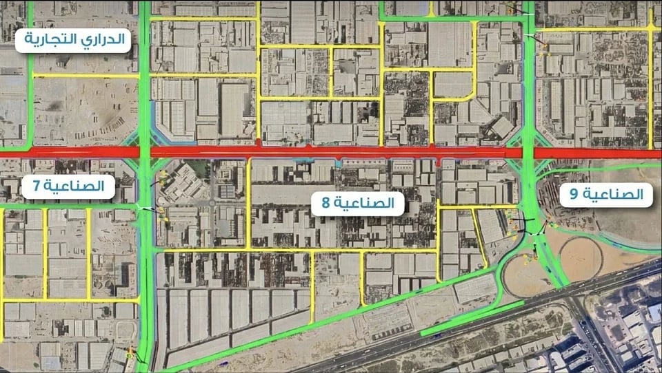 Sharjah announced a temporary traffic diversion on Al Khan Road as part of ongoing development, expansion and bridge construction works.