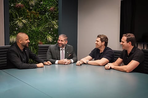 From left: Nabil Arnous, CCO of Innovation City; Paul Dawalibi, CEO of Innovation City; Christoffer Wilhelmsen, COO and Co-founder of SPARQ; and Christopher Pail, CEO and Co-founder of SPARQ
