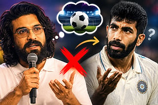 Telugu star Ram Charan calls Bumrah a footballer during Peddi event and apologises later