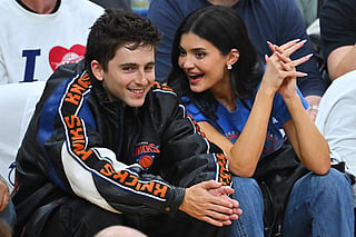 Actor Timothée Chalamet and Kylie Jenner attend Game Four of the NBA Eastern Conference Finals between the Cleveland Cavaliers and the New York Knicks at Rocket Arena on May 25, 2026 in Cleveland, Ohio.
