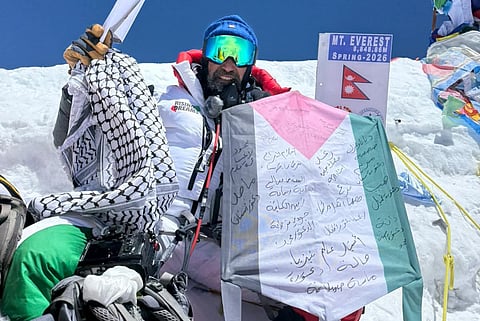 Italian Everest climber carries Gaza children’s dreams to top of the world