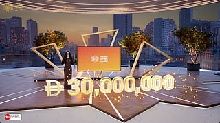 UAE Lottery show host Diala Makki during Lucky Day Draw No. 260527