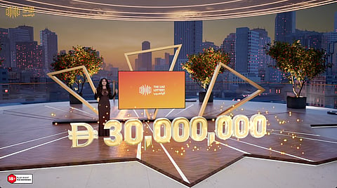 UAE Lottery show host Diala Makki during Lucky Day Draw No. 260527
